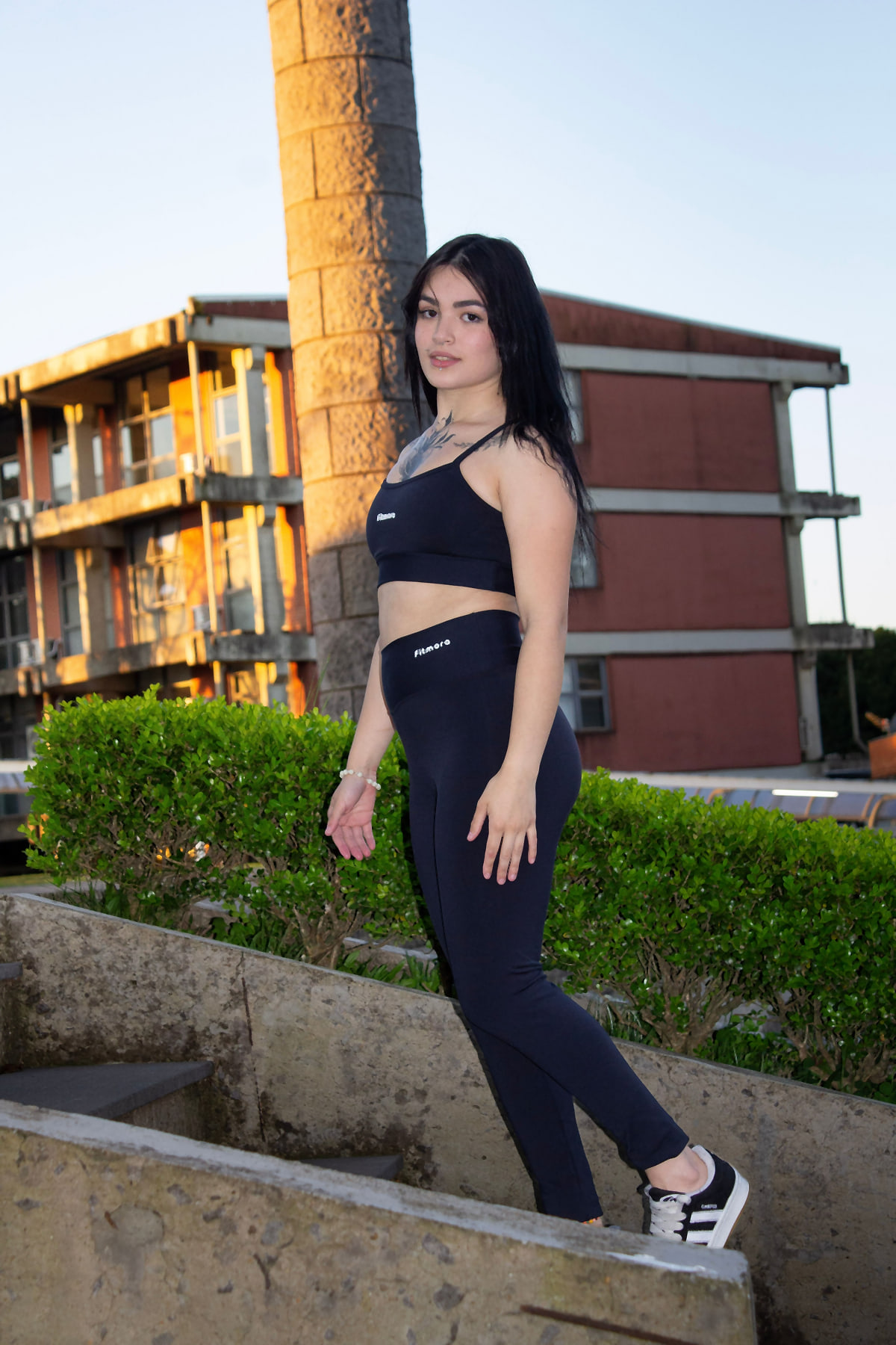 Legging Cintura Alta Black da Fitmora na cor Black